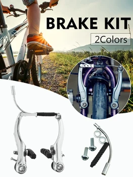 Комплект спирачки за велосипеди Универсален комплект предни и задни спирачки 2 чифта V-спирачен комплект за повечето планински и пътни велосипеди Части за велосипеди и