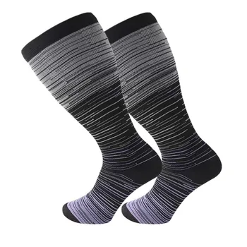 Компресия чорапи супер плюс размер висока еластична вена стреч чорапи различни модели мазнини теле голям размер средата тръба чорапи медии