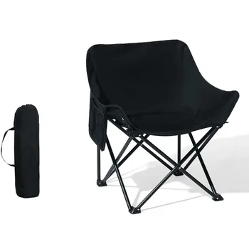Лек къмпинг стол триъгълна стабилизирана структура Къмпинг лунен стол с чанта за носене Здрав за плажен риболов сергия