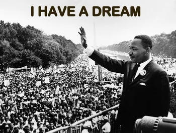 Мартин Лутър Кинг Мотивационен копринен плакат Декоративна стенопис
