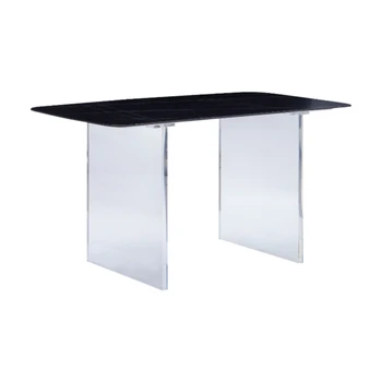 Маса за хранене и стол акрилна прозрачна средна островна маса дължина квадратна офис маса и стол комбинация