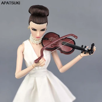 Мода 1/6 кукла аксесоари музикални инструменти за кукла Барби DIY цигулка за BJD кукла детска играчка DIY декорация момиче подарък