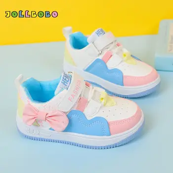 момичета маратонки детски спортни обувки мода нехлъзгащи розово/синьо цвете принцеса рокля обувки (малко дете / голямо дете)