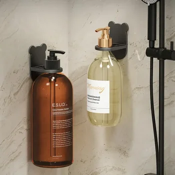 Монтиран рафт багажник притежател щанцоване бутилка шампоан регулируем душ самозалепващ се свободен гел стена