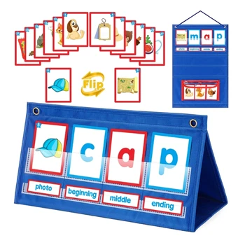Настолна джобна диаграма Комплект карти за палатки Фонетика Игри Правопис Образователна играчка