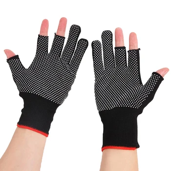 Неплъзгащи се сензорни екранни найлонови ръкавици Мъже Жени Летни Открит Езда Спорт Фитнес Дишащи неплъзгащи се слънцезащитни ръкавици с половин пръст