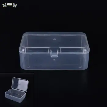 Прозрачен пластмасов държач за канцеларски материали Кутия за съхранение на козметика Бижута Колекция Части Елемент Малък случай организация дисплей