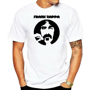 Тениска Frank Zappa, бяла тениска, лого, психеделична рок музика 70 години- плътен цвят