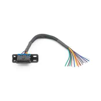 Универсален OBD2 16Pin женски конектор за отваряне на OBD кабел женски удължителен конектор лентов интерфейс